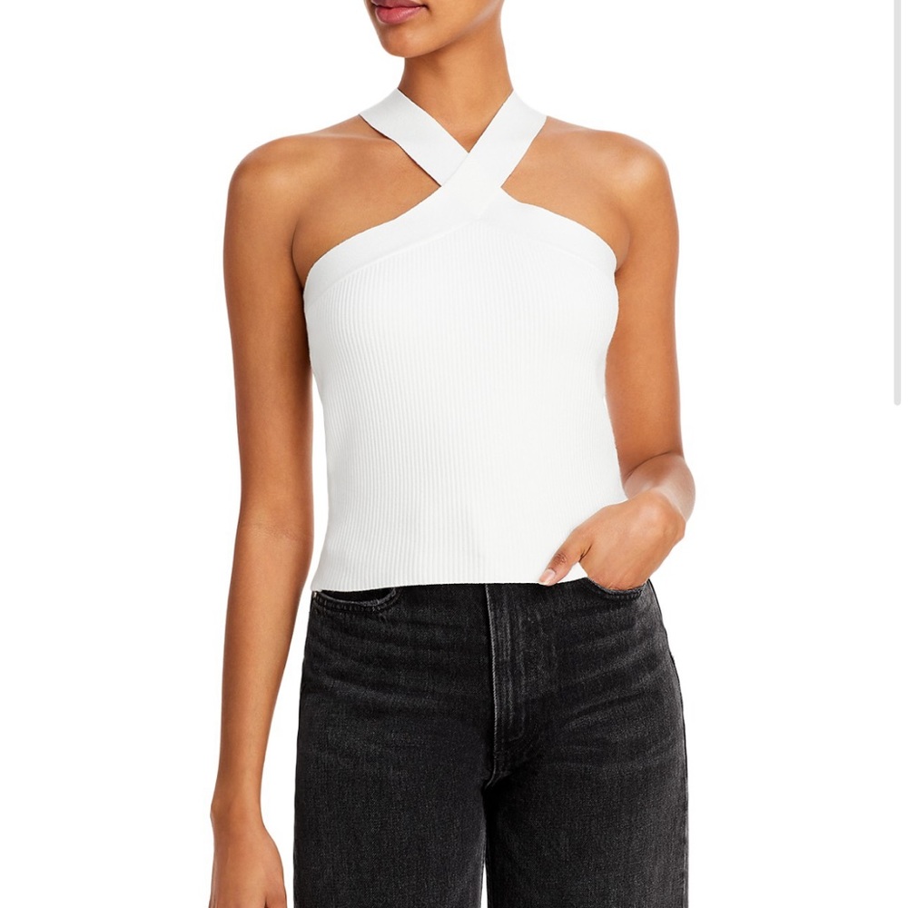 Aqua Halter Sweater Tank